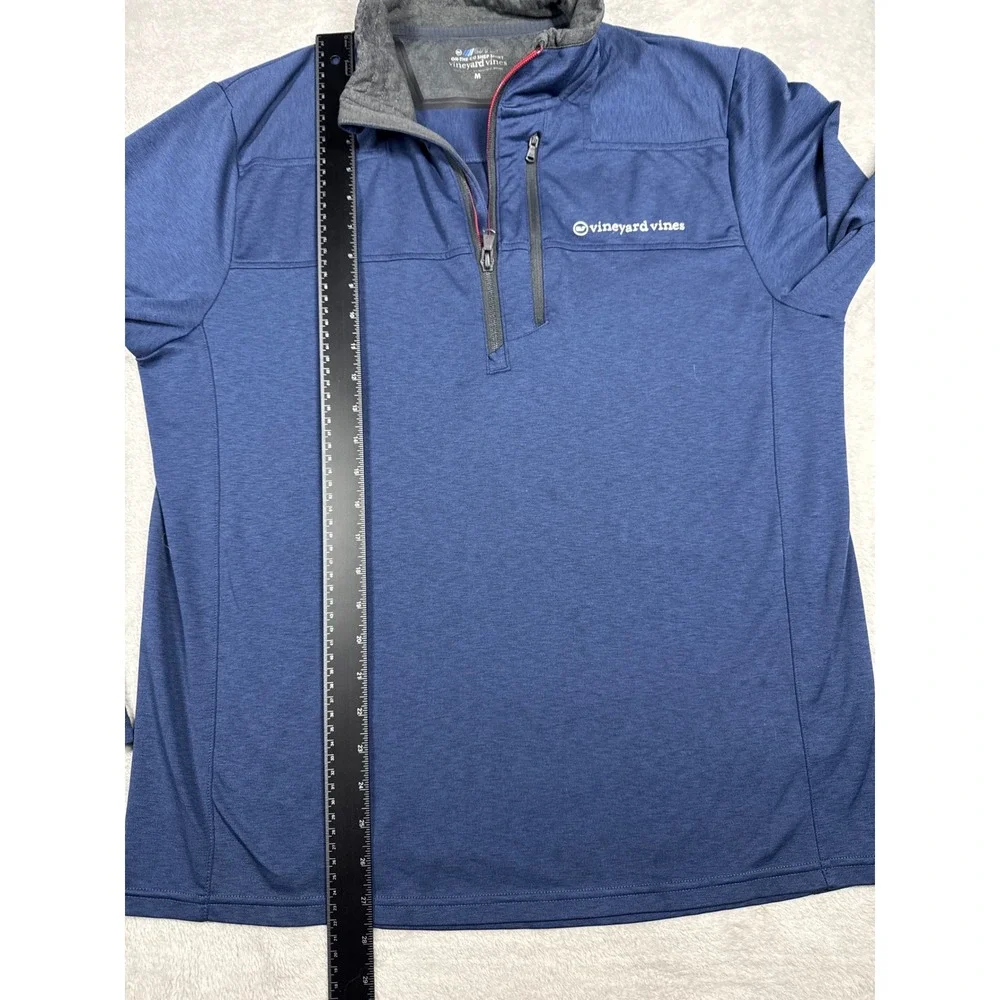 Vineyard Vines OTG Shep Shirt Mens M Blue Quarter Zip Pullover